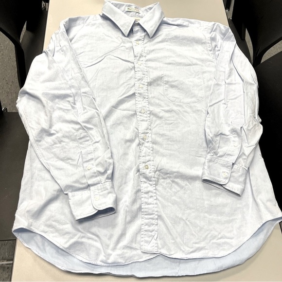 VTG Paul Stuart Mens 100% Cotton L/S Dress Shirt Light Blue USA Made Sz 17/34 - Picture 1 of 7